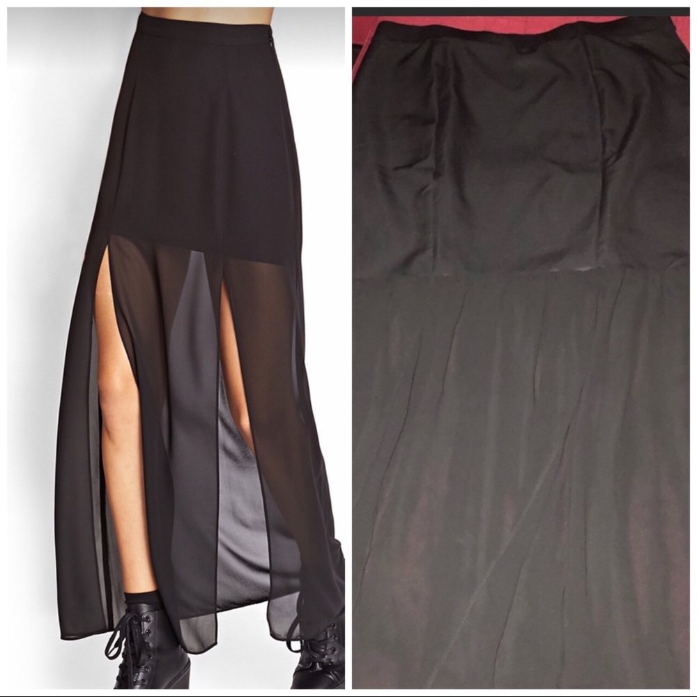 Forever 21 M-Slit Mesh Maxi Skirt🧚🏽‍♀️